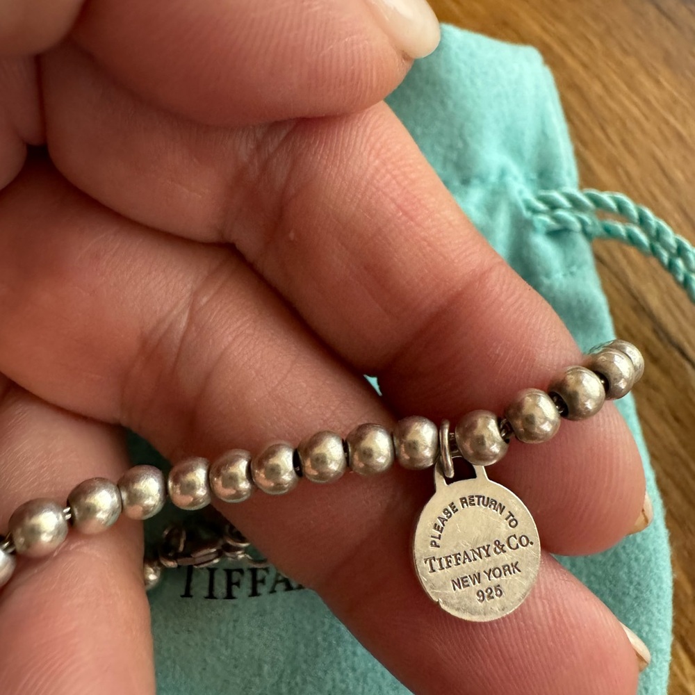 Tiffany & Co Beaded .925 Sterling Silver Ball beaded bracelet